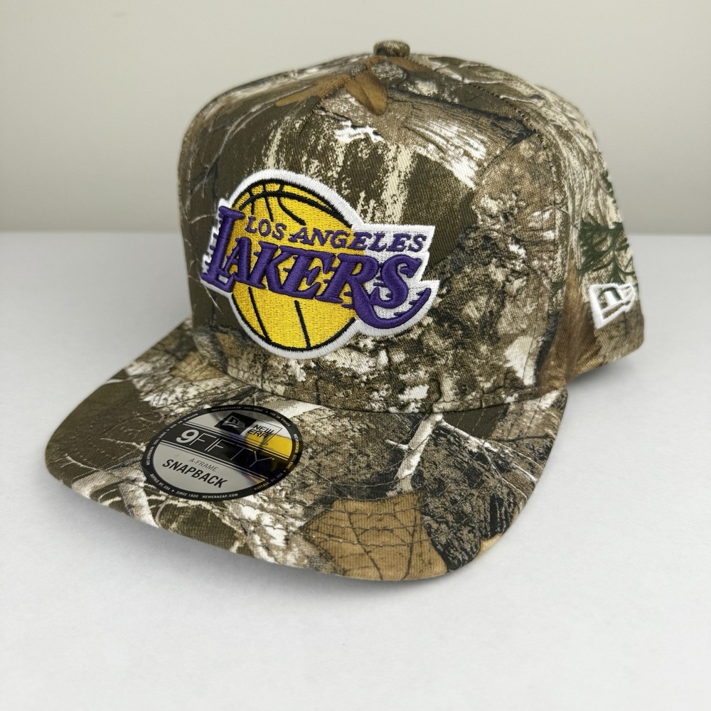 Los Angeles Lakers 9Fifty Camo A-Frame New Era Snapback Hat RealTree BRAND NEW